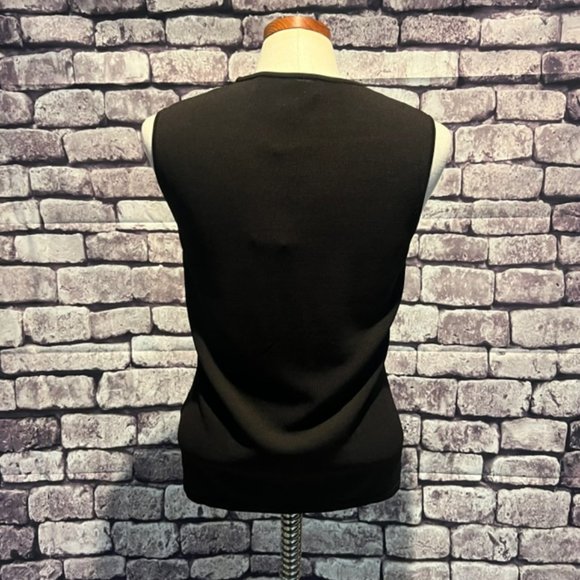 Jones New York NWT Black Sleeveless Blouse Size Medium - Picture 6 of 8